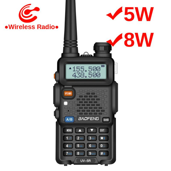 Baofeng Walkie Talkie UV 5R 5W 8W VHF UHF Transceiver BaoFeng UV 5R 8Watts Amateur Ham CB Radio Station 10km Hunting Transmitter