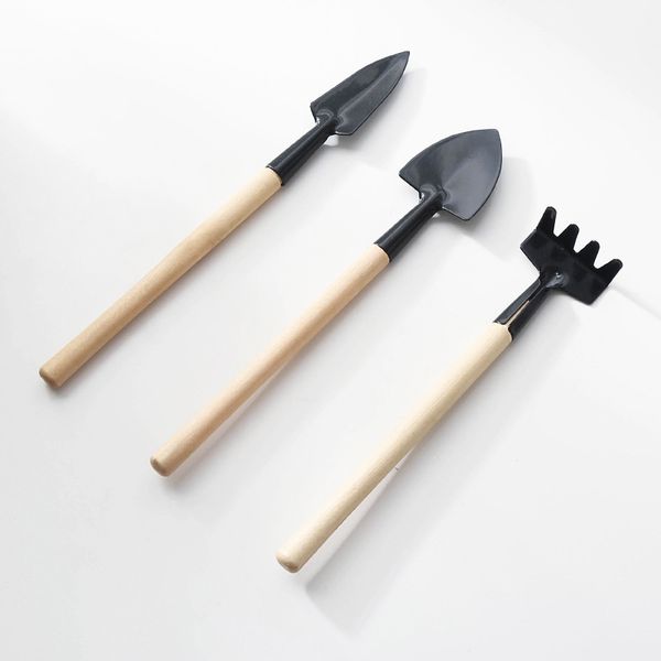 wholesales Succulent planting mini gardening tools three-piece set shovel rake spade balcony potted garden tool set