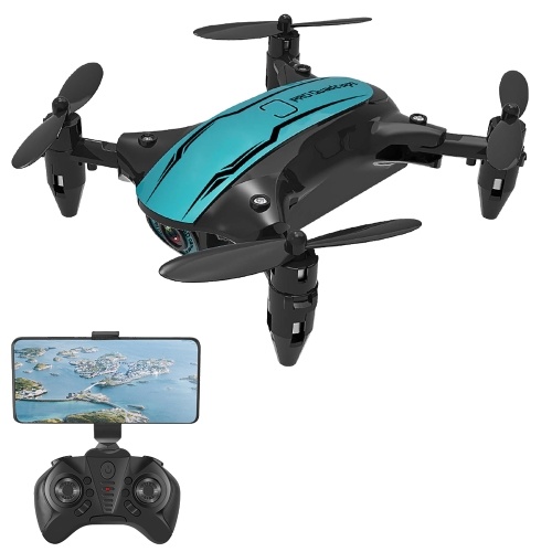 CS02 Wifi FPV 4K Kamera RC Drohne Anfänger Drohne Mini Falt Quadcopter Spielzeug Headless Mode Track Flight LED-Leuchten mit Aufbewahrungstasche
