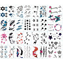 30 pcs Tatouages Autocollants Tatouages temporaires Séries de totem / Séries animales / Séries de fleur Arts du Corps bras