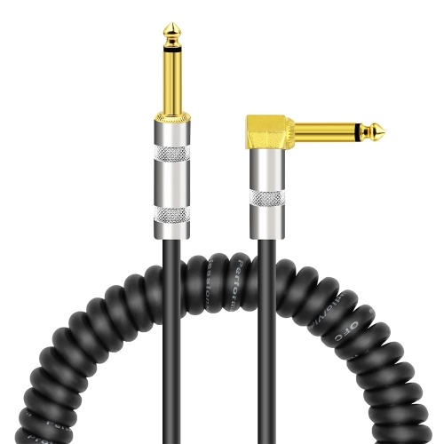 Cable de cable de guitarra de audio de instrumento musical rizado