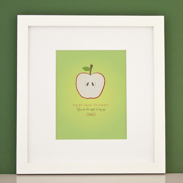 Personalised You Are The Apple Of My Eye Framed Print
