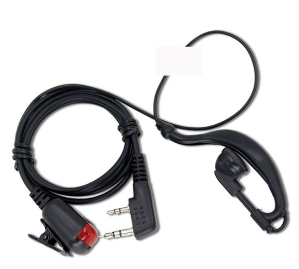 10pc g shape 2.5mm earpiece with ptt & red led indicator headset for kenwood radio th-d7 tk-250 tk-2106 tk2107 tk-2160 tk-3107 tk-3160