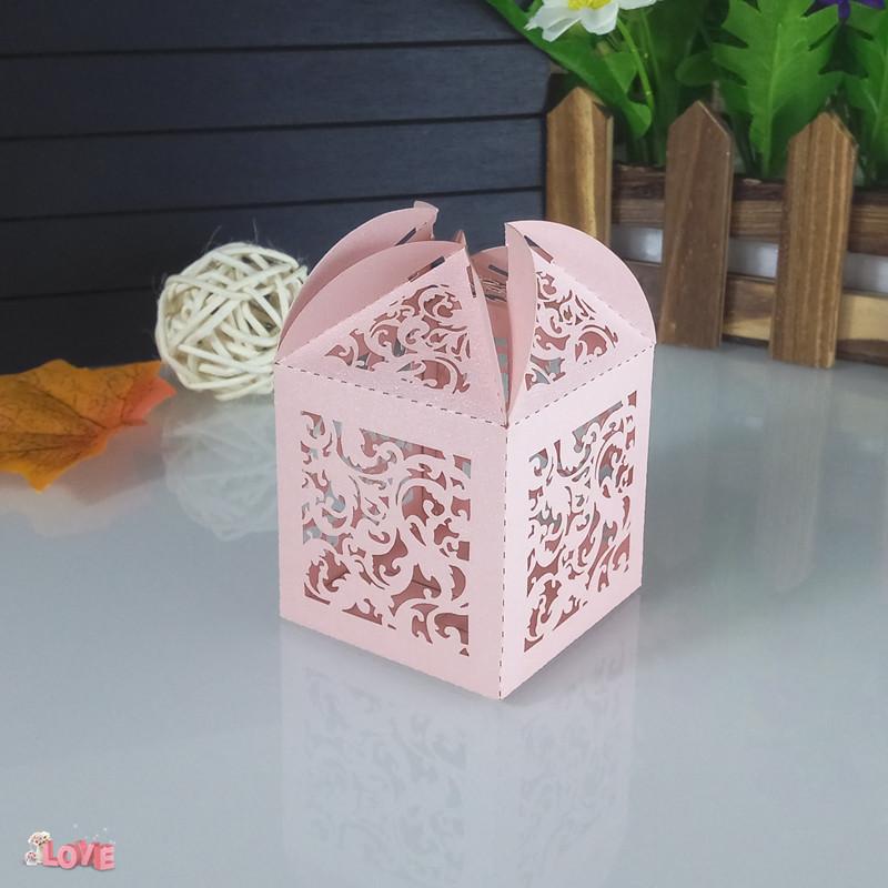 50pcs hollow carving anniversary gift box candy box Halloween candy party decoration knot wedding supplies gift 6ZT67