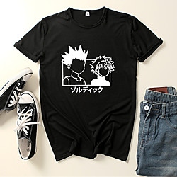 Inspired by Hunter X Hunter Killua Zoldyck Cosplay Costume T-shirt Polyester / Cotton Blend Graphic Prints Printing Harajuku Graphic T-shirt For Women's / Men's Lightinthebox