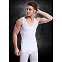 Men Slimming Underwear Body Shaper Vest Waist Coat Shirt Firm Tummy Belly Chest Nylon White NY027