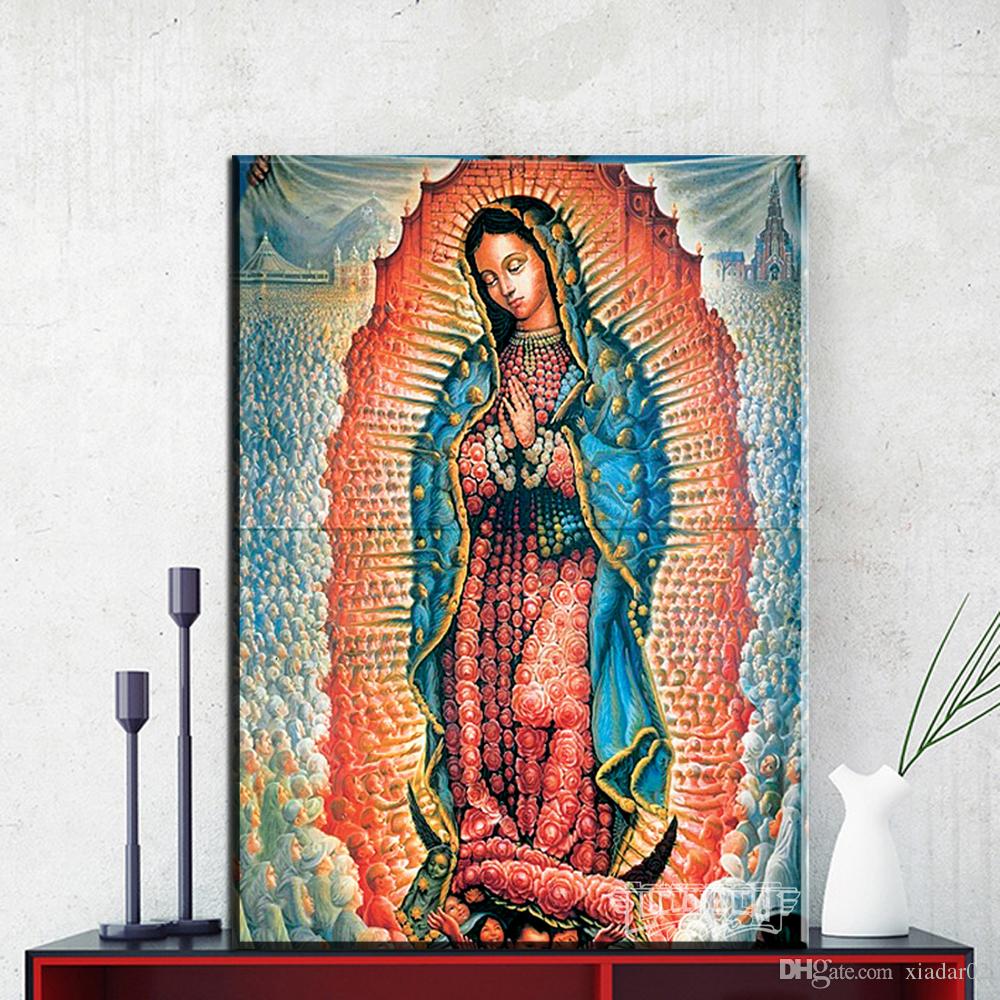 ZZ1145 Lady-Guadalupe By Mexico Artist Octavio Ocampo Art Print On Canvas For Wall Picture Decoration Oil Painting canvas prints
