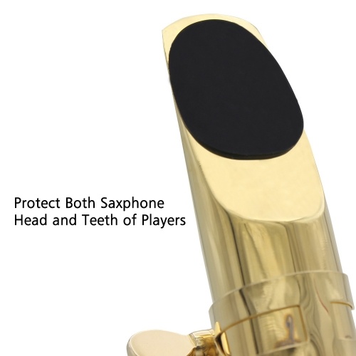 Accesorios para instrumentos de viento 8 unids Alto Tenor Saxophone Clarinet Boquilla Cojines Parches Pads Negro 0.5 mm de espesor
