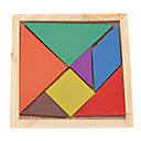 Kid's 7pcs Colorful Board Tangram IQ Puzzle Education Kit Toy