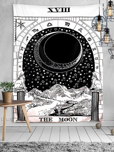 Tarot Moon Pattern Wall Hanging Decorative Tapestry