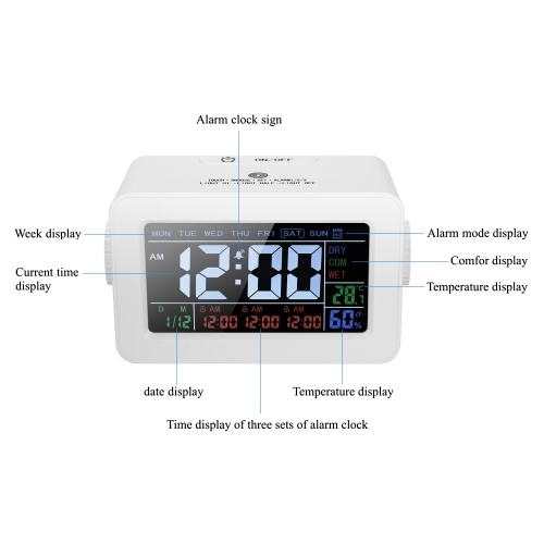 LCD Digital Thermometer Hygrometer Uhr