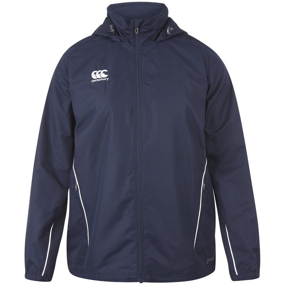 Canterbury Mens Team Full Zip Polyester Quick Dry Rain Jacket L - Chest 41-43' (104-109cm)