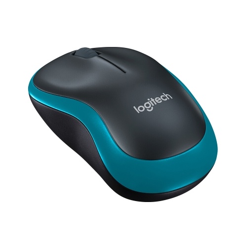 Logitech M185 Wireless Wifi Mouse Ergonomische, leise, mobile Computermaus mit 2.4G Empfänger Blau