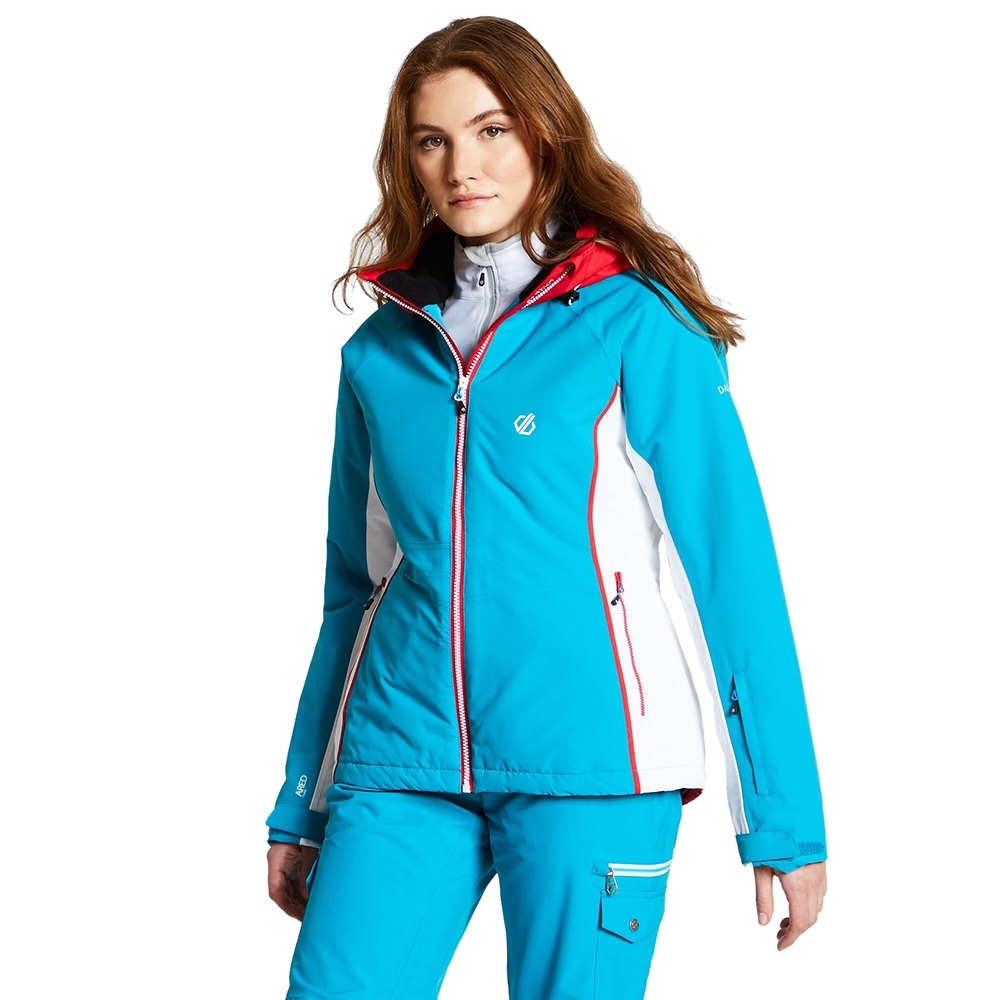 Dare 2b Womens Thrive Waterproof Breathable Ski Coat Jacket UK Size 16- Chest Size 40