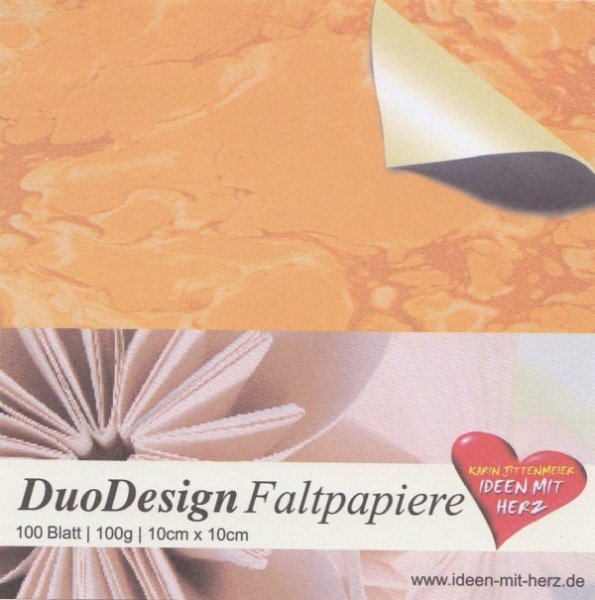 DuoDesign Faltpapier, 10 x 10 cm, 100 Blatt