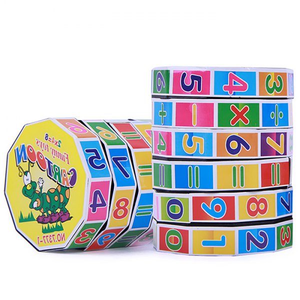 Children Arithmetic Toy Cylindrical Numbers Magic Cube Puzzle Game Gift