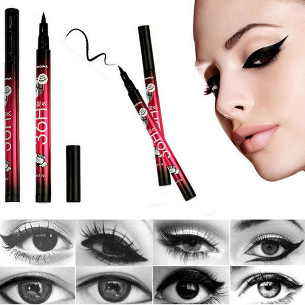 36H Waterproof Black Eyeliner Makeup Black Eyeliner Waterproof Liquid Make Up Beauty Comestics Eye Liner Pencil RRA1448