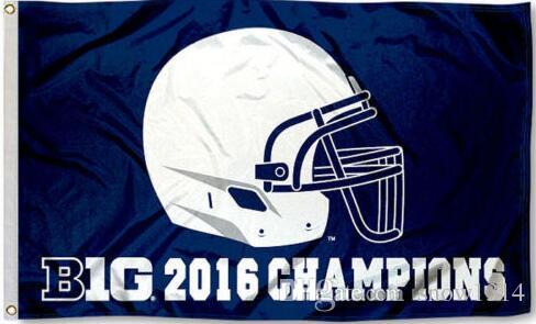 Penn State 2016 Big 10 Champions PSU Nittany Lions Flag Banner 150CM*90CM 3*5FT Polyester Custom Banner Sports Flag