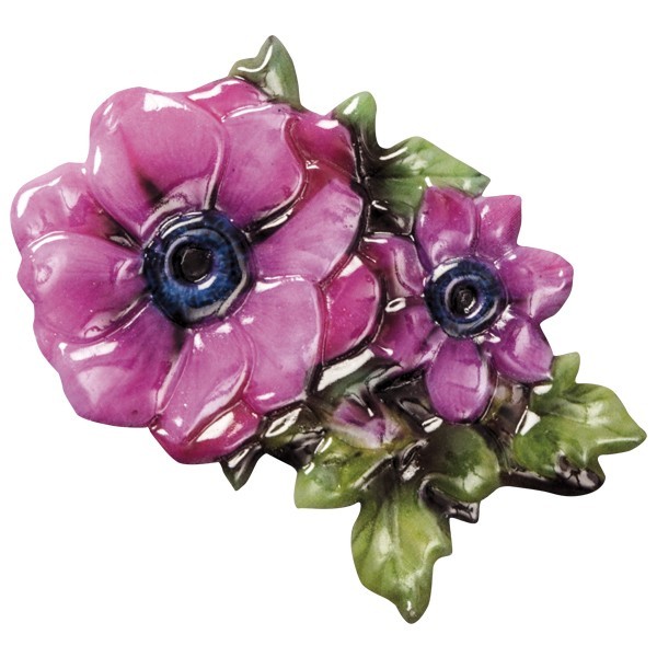 Wachsornament Blütenpracht 6, farbig, geprägt, 8cm