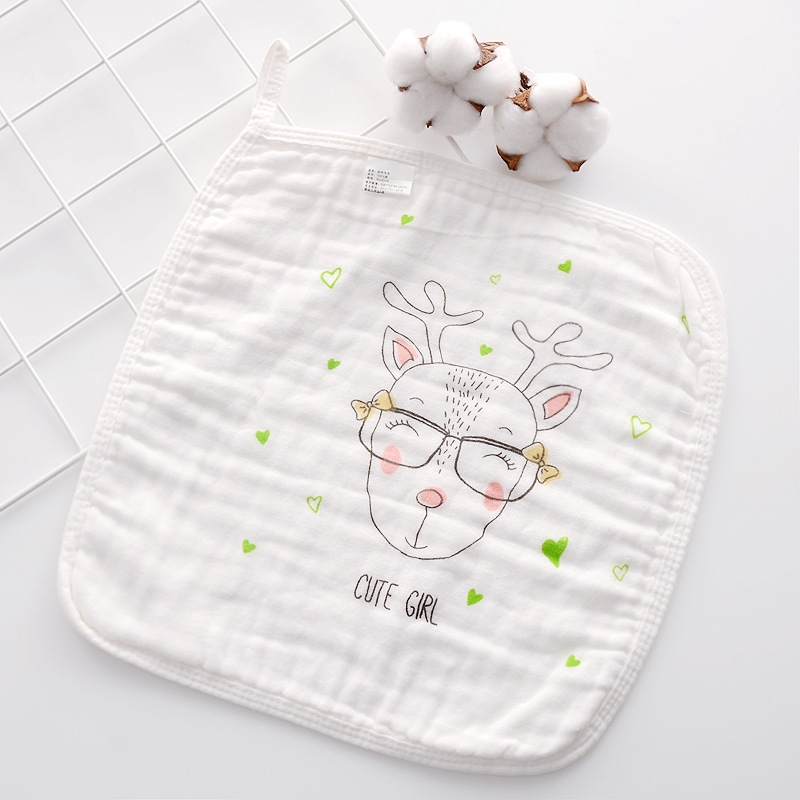 Cartoon Print Softness Baby Waterproof Handkerchief Bibs