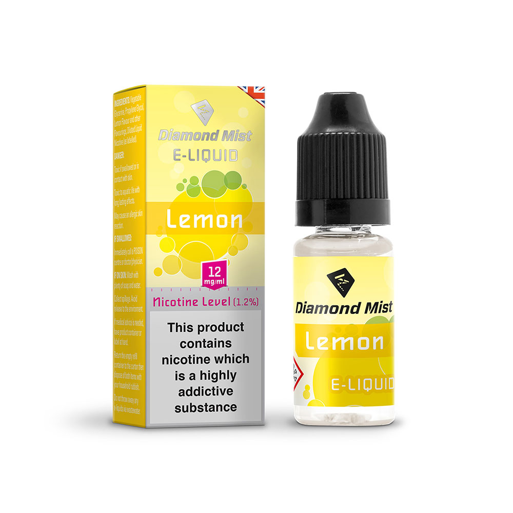 Diamond Mist E-Liquid Lemon 10ml - 12mg Nicotine