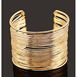 Women's Cuff Bracelet Wide Bangle Layered Simple Fashion European Alloy Bracelet Jewelry Silver / Gold For Daily Lightinthebox