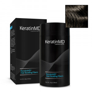 Hair Building Fibers - Dark Brown - Topical Organic Keratin & Silica - 28g Long-Lasting Powder