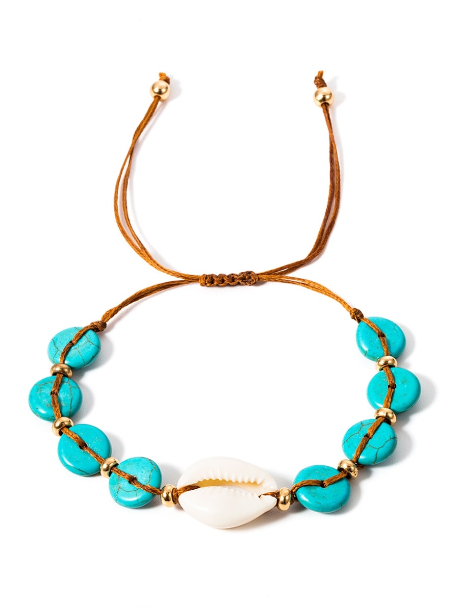 Shell Turquoise Rope Bracelet