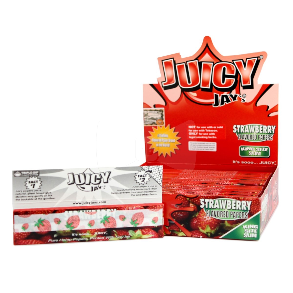 Juicy Jays Strawberry Rolling Papers Full Box (24 packs) King Size