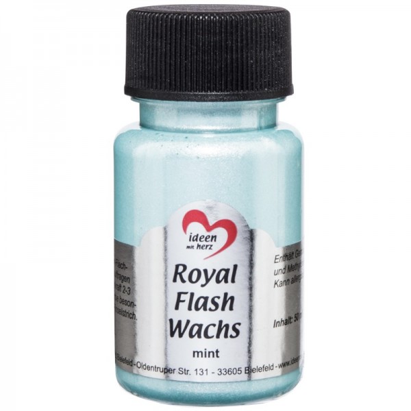 Royal Flash Wachs, Glitzer-Metallic-Farbe, 50 ml, mint
