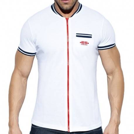 ES Collection Mao Full Zip Vest - White XS