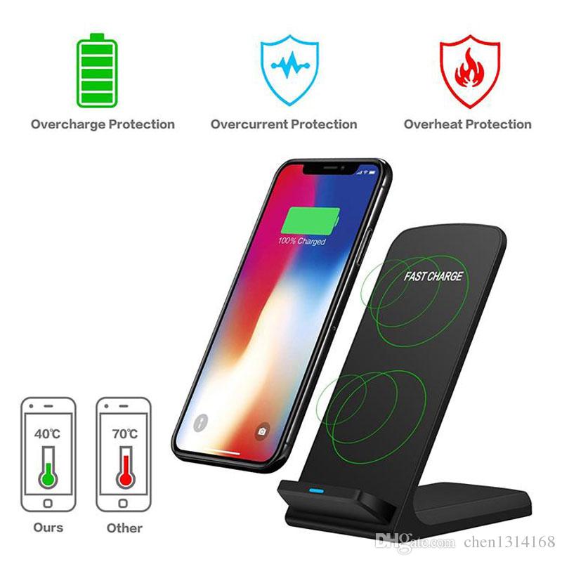 Qi Fast Wireless Charger Qualcomm Quick Charge 2.0 Wireless Charger For IPhone 8 8P X Samsung S9 S8 S8Plus S7 S6 Note 8 770037