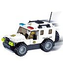 coche de la policía del rompecabezas 3D de plástico bricolaje montaje de bloques de construcción de juguete de juegos para niños (114 piezas)