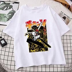 Inspiré par Homme à la tronçonneuse Makima Manches Ajustées Anime Dessin Animé Animé Classique Style de rue Tee-shirt Pour Homme Femme Unisexe Adulte Estampage à chaud 100 % Polyester miniinthebox