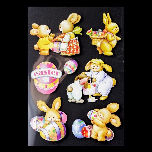 3-D Stickerbogen, Ostern 8, 10,5 x 15 cm