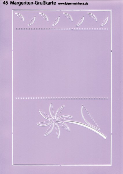 Design-Schablone Nr. 45 "Margeriten-Grußkarte", DIN A4