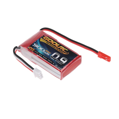 GoolRC 2S 7.4V 900mAh 25C Li-Po Battery with JST Plug for WLtoys 912 RC Helicopter Quadcopter Boat Car