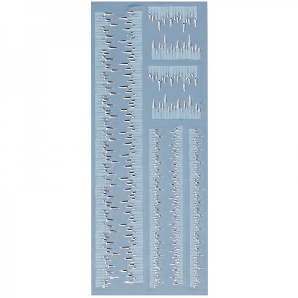 Metallic-Relief-Sticker, Eiszapfen, 12,5 x 30,5 cm