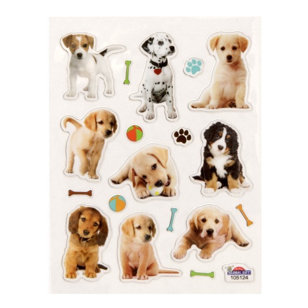 Mini-Sticker, Hunde, 10 x 7,5 cm
