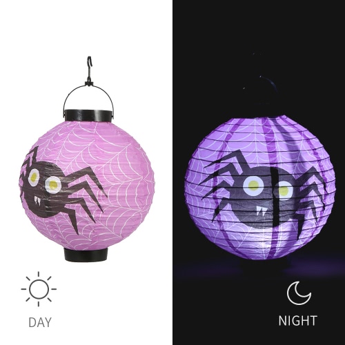 5pcs/set Foldable Halloween Paper Lantern with LED Lights Hanging Pumpkin Lanterns Lamp Decorations--Random Pattern