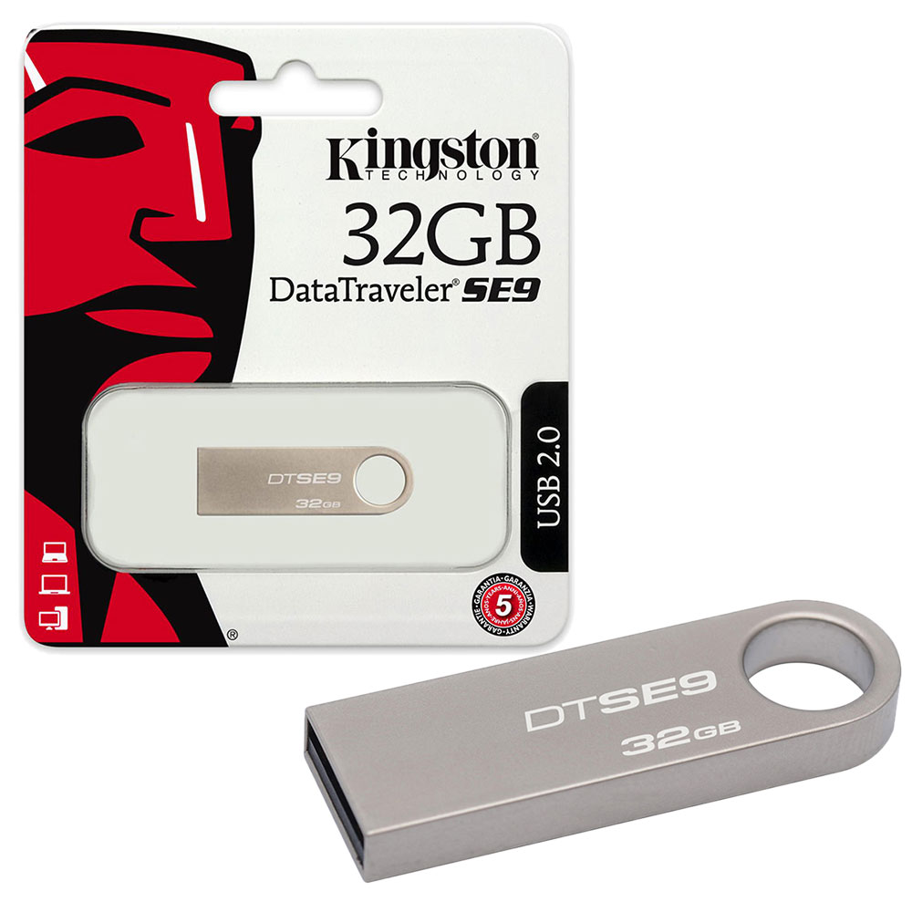 Kingston Data Traveler SE9 USB 2.0 Flash Drive USB 2.0 Memory Stick - 32GB