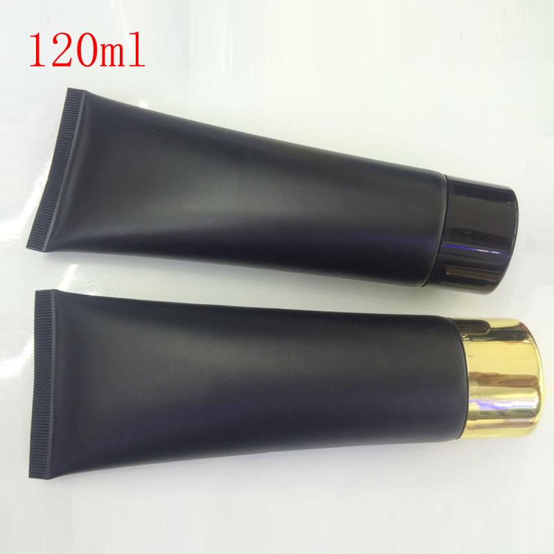 120ml empty black lotion plastic soft tube for cosmetic skin care cream packaging,120g squeeze container bottles with screw cap