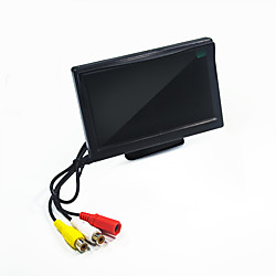 Moniteur de voiture 5 pouces LCD moniteur d'affichage couleur 24 V / 12 V pour voiture bus camion CCTV support de ventouse inverse Lightinthebox