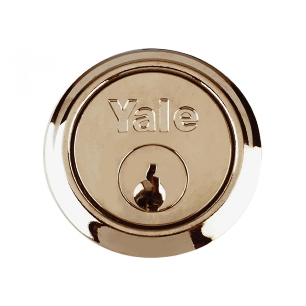 Yale P1109 Replacement Rim Cylinder 6 Keys Polished Brass