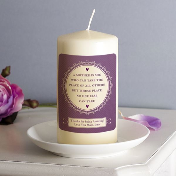Personalised A Mother Is Candle