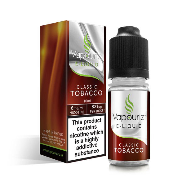 Vapouriz Premium E-liquid 0.6% / 6mg - Classic Tobacco