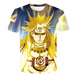Inspiré par Naruto Uchiha Sasuke Anime Dessin Animé 100 % Polyester 3D Harajuku Art graphique Kawaii Tee-shirt Pour Femme / Homme Lightinthebox