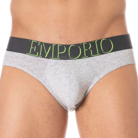 Emporio Armani 3D Print Brief - Heather Grey XL