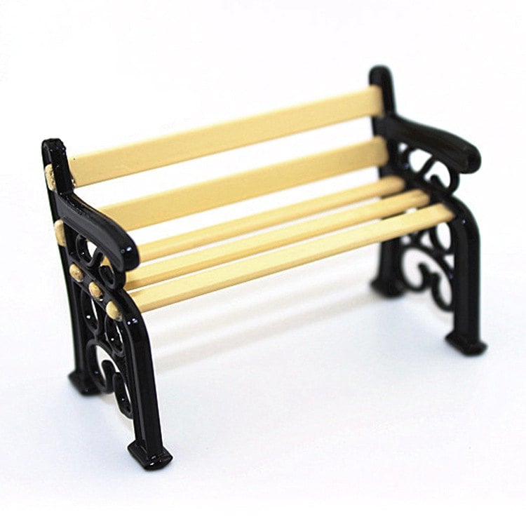 1:12 Scale Dollhouse Simulation Modern Park Bench Toy