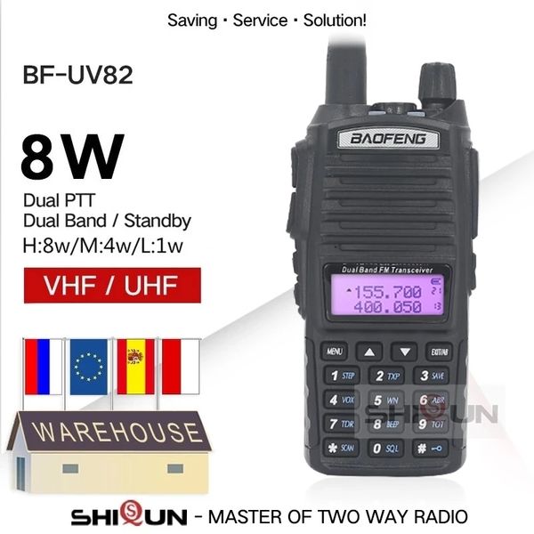 Walkie Talkie 2 Way DMR Ham Radios BaoFeng Walkie Talkie UV 82 Dual PTT 8W 5W 10 KM Dual Band UV82 UHF VHF Boafeng UV82 UV5R UV 9R 5R Radios 221019